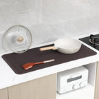 Silicone Dish Drying Mat for Multiple Usage,Easy clean,Eco-friendly,Heat-resistant Silicone Mat for Kitchen Counter or Sink,Refrigerator or Drawer Liner Coffee 5XL 36inches x 18inches