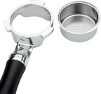 Normcore 51mm Bottomless Portafilter Fits DeLonghi Dedica EC680 EC685, SMEG, EUPA Machines, 3-Ear Naked Portafilter with Anodized Aluminum Handle, Included 18 g Precision Double shot Basket