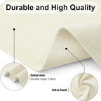 Homaxy Cloths Placemats for Dining Table Set of 4, Heat Resistant Washable Cotton Linen Blend Table Mats, Easy to Clean Place Mats for Indoor Outdoor Party Kitchen Decoration, 13" x 19", Cream