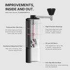 TIMEMORE C5 ESP Pro Manual Coffee Grinder with S2C-042-III Conical Burr, 0.015mm Precision Adjustment, All-Metal Portable Hand Coffee Mill for Espresso/French Press/Pour Over - Black