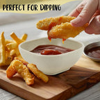 5 oz Small Wheat Straw Bowls Set of 6, Unbreakable Dipping Bowls Soy Sauce Dish, Small Dessert Bowls Snack Bowls for Kitchen, Microwave and Dishwasher Safe (Beige)