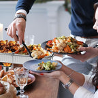 Disposable Chafing Dish Buffet Set, 33 Piece of Chafing Servers with Food Warmers, Covers, Half-Size Food Pans, Water Trays, Serving Utensils, Foil Lids and 4Hr Fuel Cans for Parties, Catering