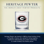 Heritage Pewter Georgia Double Old Fashion | Double Rocks Glass 14 OZ for Liquor | Expertly Crafted Pewter Glass