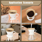 250 Count Coffee Filter #4, #4 Coffee Filters Disposable, Unbleached Natural #4 Cone Filters Paper Compatible with Drip and Pour Over Coffee Maker(8-12 Cup)