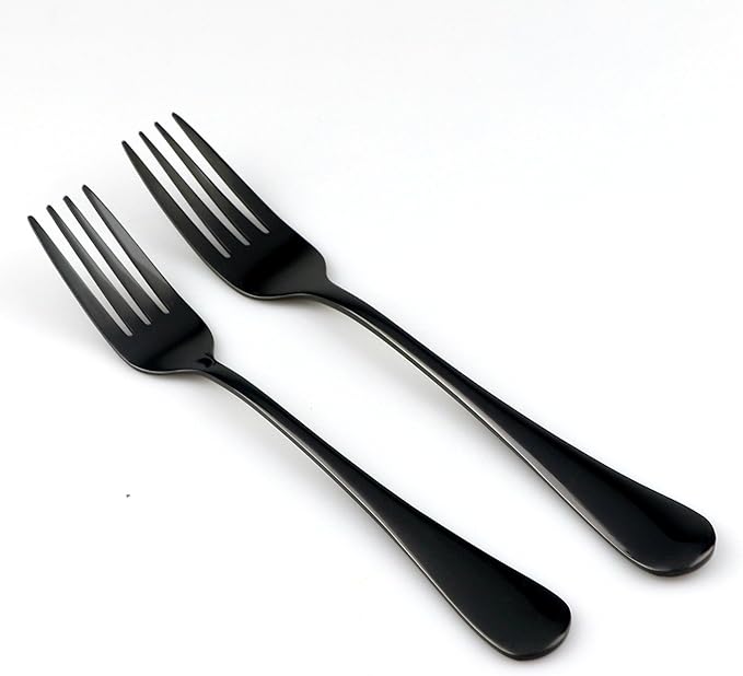 30-Piece 18/0 Stainless Steel Classical Flatware Set, Mirror Polishing Black, Service for 6