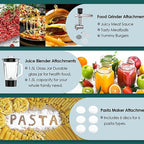 COOKLEE 6-IN-1 Stand Mixer, 8.5 Qt. Multifunctional Electric Kitchen Mixer with 9 Accessories for Most Home Cooks, SM-1507BM, Ruby Red