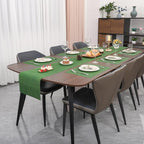 Myir JUN Placemats Set of 8, Vinyl Woven Placemats Place Mats Indoor Set of 8 Washable Table Mats Non-Slip Place mats for Dining Table (Dark Green, Set of 8)