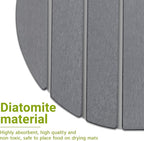 Quick Dry Stone Mat, Stone Drying Mat for Kitchen Counter, Large Dish Drying Mat - Diatomaceous Earth Dish Drying Mats, Modern Fast Dry Pad for Bathroom, 24"x16", DarkGray