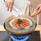 11.8-Inch Vertical Bamboo Steamer Basket, 2-Tier with Stainless Steel Rings | 50 Liners, Sauce Dish & 2-Chopsticks | Cooking Pot for Buns Dumplings Rice Vegetables Dim Sum