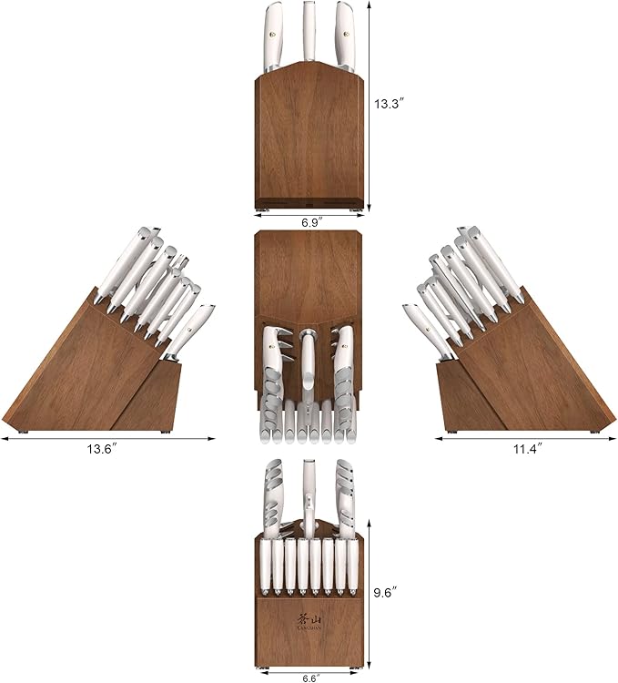 Cangshan L1 Series 23-Piece Classic Knife Block Set, Forged German Steel, 1027549
