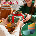 Homienly Wheat Straw Small Bowls, Unbreakable Dessert Bowls 8 PCS, 10 OZ Small Plastic Bowl for Kitchen, Microwave & Dishwasher Safe Mini Bowl for Snack, Ice Cream, Yogurt,Portion Control(Multi)