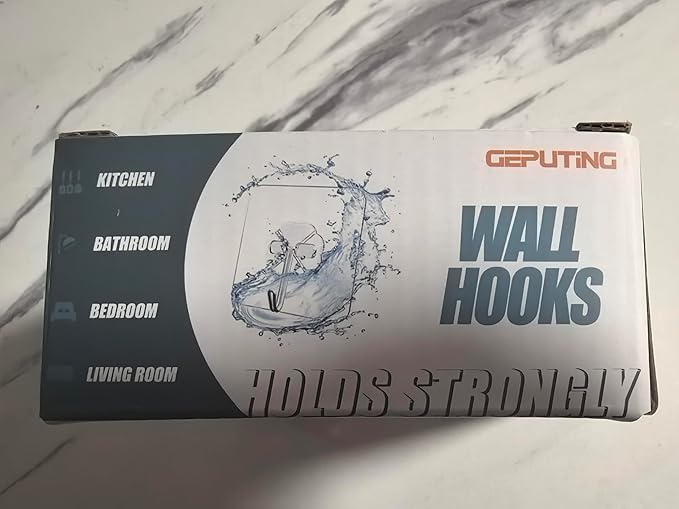 Wall Hooks 33lb(MAX) Heavy Duty Self Adhesive Hooks 10 Pack,Waterproof and Oilproof,Transparent Seamless Hooks Strong,Suitable for Bathroom Kitchen