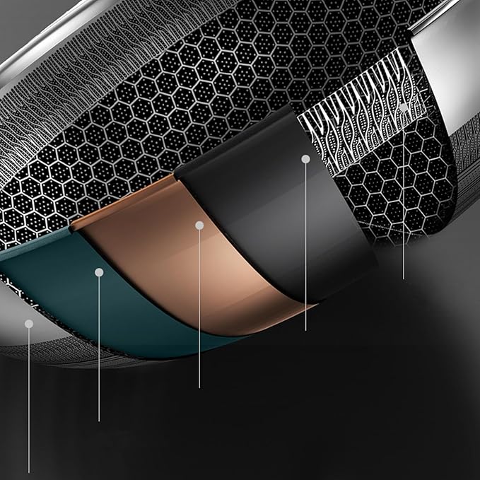 14" Honeycomb Non Stick Wok Pan Stainless Steel Stir-fry Wok with Lid,Skillet with Stay-cool Handle PFOA Free Suitable for Induction, Ceramic, Electric, and Gas Cooktops (Sliver, 14 Inches)