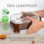 3300 ml/ 112 oz LARGE Glass Food Container with Locking Lid. Ideal for Storing food, vegetables or fruits. Baking Casserole, Lasagna, Baking Or Roasting chicken and lot of other tasty food. BPA Free