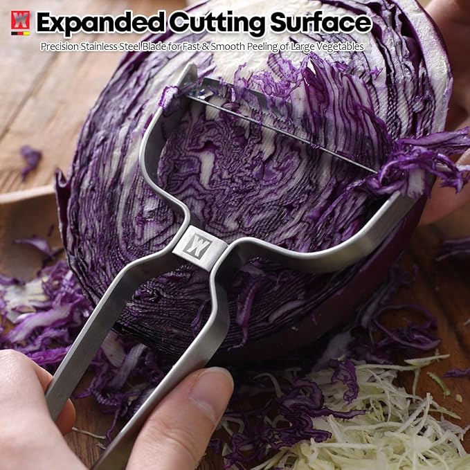 Stainless Steel Potato Peeler with Extra-Wide Peeling Blade, Great for Large Vegetables, Rust-Resistant, Cheese Slicer, Dual-Edged Blades, Corrosion-Resistance, Y-Peeler Shape