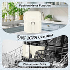 Charmi 5QT Air Fryer – Beautiful Retro Design, Stylish Countertop Look, Nonstick & PFAS-Free, Safe Auto Shutoff, Digital Touchscreen, 8 Cooking Presets (Cream White)