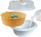 Trenton Gifts Microwave Steamer for Vegetables - Veggie Steamer Microwavable, Ideal for Cooking Fresh Vegetables. BPA Free, Dishwasher Safe