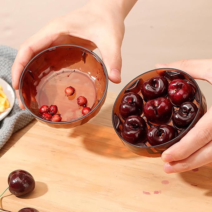 Cherry Pitter Tool, 7 Holes Multi Cherry Pit Remover, 7-in-1 Cherry Seed Remover Quick, Portable Cherry Pitters Tool, Heavy Duty Metal Cherry Core Pitter for Cherries Jam