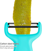 Vegetable Potato Peelers for Kitchen, Y Peeler for Apple Veggie Potatoes Fruits Carrot, Carbon Steel Blade 3-Pack Orange/Blue/Yellow