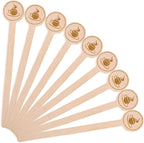 HANSGO 100PCS Coffee Stirrers, 5.9 Inch Coffee Stir Sticks with Round Ends, Cafe Grade Natural Wooden Stir Sticks, Wooden Beverage Mixer for Cocktails Milk Tea