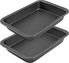 Cake Pan, Nonstick Baking Pan for Cake, Bread, Brownie or Lasagna, Heavy Duty Baking Dish with Diamond Texture Pattern and Wide Grips, Set of 2