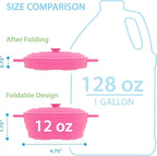 Bakerpan Silicone Microwave Egg Cooker, 4.75" x 1.75" Small Microwave Bowl with Lid, Mini Collapsible Silicone Egg Poacher, 1 1/2 Cup Capacity - Set of 4