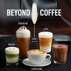 Zulay Kitchen Executive Series Luxury Gift Milk Frother with 4 Duracell Batteries – Handheld Electric Foam Maker for Coffee, Lattes & Hot Chocolate – Deluxe Finish, Ultimate Gift for Coffee Lovers