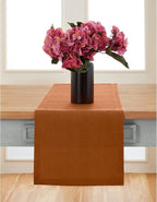 Solino Home Linen Cinnamon Table Runner 72 Inches Long - 100% Pure Linen 14 x 72 Inch Table Runner for Dining, Dresser, Fall, Autumn, Halloween - Fete