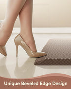 Ophanie Kitchen Mats for Floor, 9/10 Inch Thick Kitchen Rugs, Anti Fatigue Standing Cushioned Mat, Waterproof,Comfort Ergonomic Mat for Office, Home, Sink, 20''x32'' Brown Non-Slip Bottom