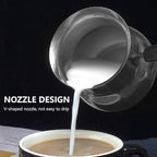 Turkish Coffee Pot with Lid: Stainless Steel Mini Saucepan Chocolate Melting Pot, Milk Warmer Butter Warmer for Stove Top Espresso Coffee Tea Soup Warming (900ML)