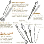 5 Pieces Culinary Drawing Decorating Spoon Set, Drizzle Spoons, Cooking Tweezers and Melon Baller Spoon, Professional Chef Tool for Decorating Plates