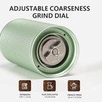 TIMEMORE Manual Coffee Grinder Stainless Steel Espresso Coffee Bean Grinder with Foldable Handle Chestnut C3 ESP PRO Internal Adjustable Setting, Double Bearing Positioning for Pour Over Coffee Green