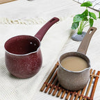 Mini Saucepan, Nonstick Butter Warmer Multi Milk Pot Stockpot Practical Small Melting Pot with Handle Pour Spouts