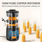 Keerain Electric Orange Juicer, Hand-Free Citrus Juicer Machine with Cleaning Brush, High-Performance Automatic Juice Squeezer for Lemon, Lime, Grapefruit, Pomegranate, Easy to Clean & Use