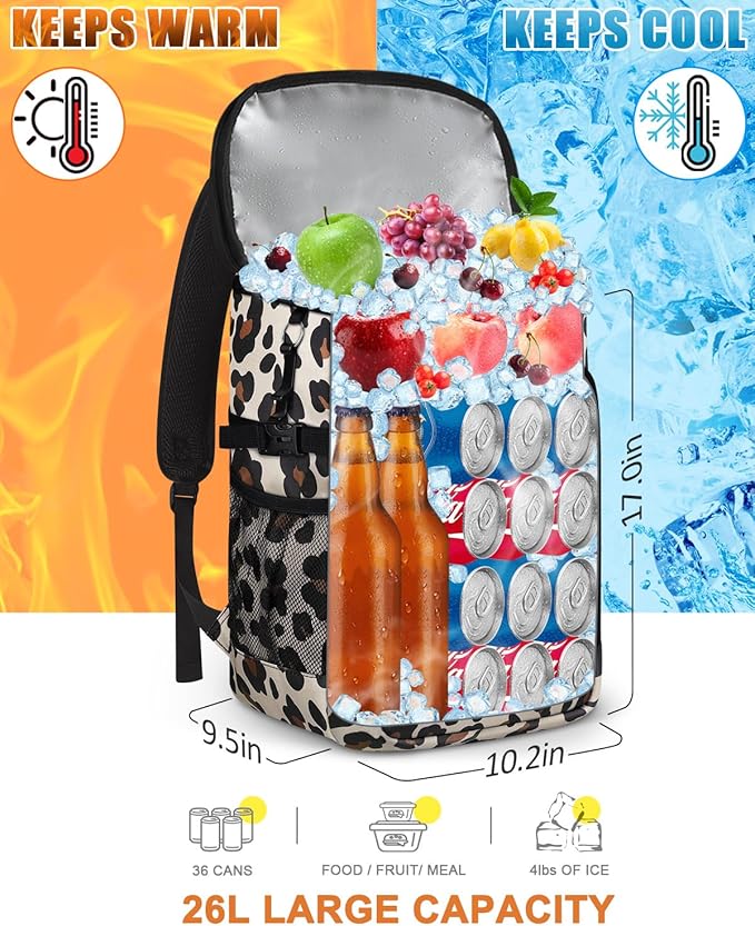 Capolo 36/45 Cans Cooler Backpack Insulated Waterproof for Women Men Lunch Backpack Coolers Leak Proof Soft Cooler Bags