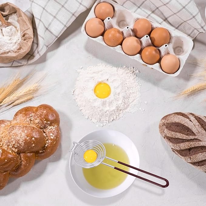 NileHome Egg Separator Egg Yolk White Separator Stainless Steel Egg White Yolk Sifting Filter Egg Divider Kitchen Tool for Baking Cake, Kitchen Gadget Cooking/Baker Tool