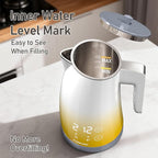 Electric Kettle with 5-Temperature Control,1.25L Cordless,Penguin Shape Design,1200W with Keep Warm and Auto Shut-Off,Perfect for Tea,Coffee & Themed Kitchen(Yellow Gradient)