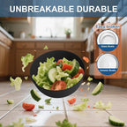 Cereal Bowls - Wheat Straw Bowl Set of 6, 26 OZ Unbreakable Bowls for Kitchen, Alternative to Plastic Bowls Reusable, Microwave Safe Bowl for Soup, Salad, Oatmeal, Snack (Black)