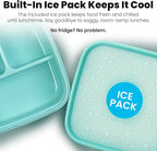 Yoobi Star Wars X Grogu Bento Box and Ice Pack for Kids & Tweens – 3 Compartment Lunch Box, Dishwasher & Microwave Safe Food Container – BPA & PVC Free, Leakproof