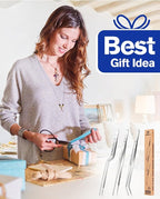 Fine Cooking Tweezers Set, Professional Stainless Steel Food Tongs, Kitchen Black Long Chef Tweezer for Cooking, Plating, Decorating and BBQ (SILVER, 10 inch)