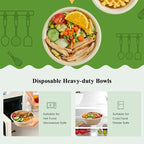 ECOLipak 12 oz Paper Bowls, [150-Pack] Compostable Paper Bowls Bulk, Heavy-duty Disposable Soup Bowls for Hot And Cold Food