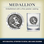 Heritage Pewter Florida State Double Old Fashion | Double Rocks Glass 14 OZ for Liquor | Expertly Crafted Pewter Glass