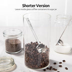 U-Taste Coffee Scoop 2 Tablespoon: 18/8 Stainless Steel Measuring Scooper for Ground Coffee, Bean, Powder, Espresso, 4.3in Long Handle Metal Measure Spoon for Canister, Jar (1Tbsp+2Tbsp / 15ml+30ml)
