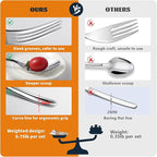 Silverware Set for 8, Heavy Duty Stainless Steel Cutlery Set Flatware Set,40 Piece Premium Silverware, Mirror Polished Modern Cutlery include Fork Knife Spoon Set,Dishwasher Safe