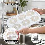 CAKETIME Mini Fluted Tube Pan with Metal Reinforced Frame, 6-Cavity Silicone Nonstick Small Cake Molds 2Pcs for Chocoflan, Donuts, Cornbread, Brownies, Jellies BPA Free