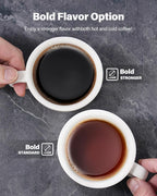 Coffee Maker Hot & Iced With Bold Setting,Single Serve Coffee Maker For K Cup And Grounds,52 Oz Removable Water Tank,6-14 Oz Brew Sizes,One Cup Kcup Coffee Machine With Reusable Filter,(Black)