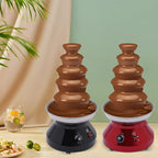 Commercial Chocolate Fountain Machine 5-Tier, 7 Lb Large Capacity Stainless Steel Melting Heater, 3000ml 230w 110v, for Hot Chocolate, Nacho Cheese, Liqueurs Electric, Christmas, Wedding, Party(Black)