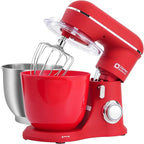 Kitchen in the box Stand Mixer, 4.5QT+5QT Two bowls Electric Food Mixer, 10 Speeds 3-IN-1 Kitchen Mixer for Daily Use with Egg Whisk,Dough Hook,Flat Beater (Matte Red, 5QT)