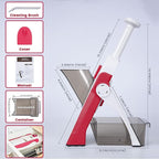 SupMaKin Safe Mandoline Slicer for Kitchen, Vegetable Food Potato Chip Slicer Maual Adjustable Thickness, Chopping Artifact Fast Veggie Salad Chopper Cook Meal Prep