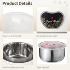 15W Yogurt Maker Machine, 1.2 L Automatic Stainless Steel Yogurt Maker with 5 Tight Seal Glass Jars, Auto Constant Temperature, PTC Heating, Home Yogurt Machine, Healthy Present